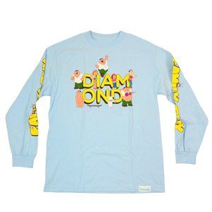Diamond supply co X family guy t-shirt medium size/ long sleeve / blue color